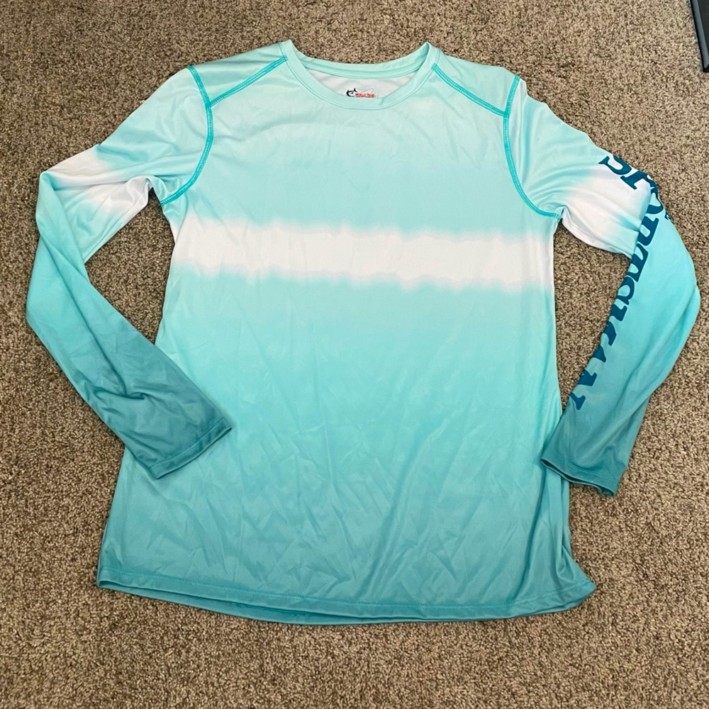 World Wide Sportsman Teal and White Longsleeve